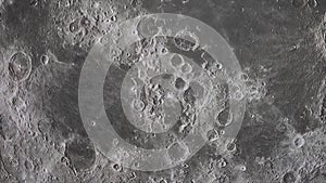 Concept 4-P1 Scenery of Realistic Moon Surface from Space with Asteroid Impact Craters