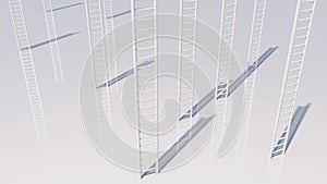 Concept of abstract white ladders