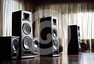 concept abused Group speakers loud stereo music sound concert loudspeaker guitar speaker three-dimensional amp amplifier audio