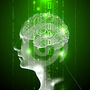 The Concept of Active Human Brain with Binary Code