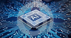 Concept AI Chip on PCB: Artificial Intelligence Technology