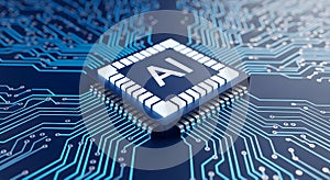 Concept AI Chip on PCB: Artificial Intelligence Technology