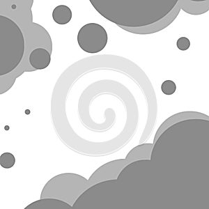 Concept of air pollution, pm 2.5 and black smoke.Illustration