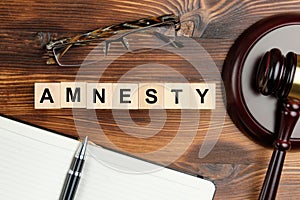 The concept of amnesty in court cases photo