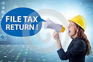 Concept of annual tax return submission