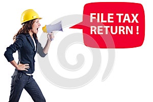 Concept of annual tax return submission