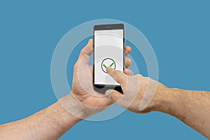 Concept of approved checkmark