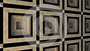 Concept of architecture, abstract porcelain stoneware wall. Animation. Close up of abstract marble tiles for the