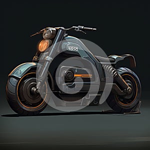 Concept Art: Industrial Sovietwave Motorcycle With Star Wars Theme