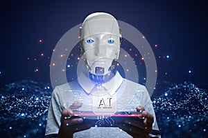 Concept of Artificial intelligence or AI, Technology of the future