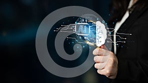 Artificial intelligence processing data through a cloud computing neural network. Fermion