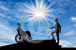 Concept of assistance and care of persons with disabilities in moving around the city