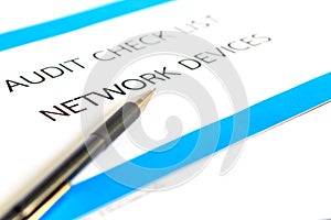 Concept of Audit Check list Network Devices