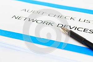 Concept of Audit Check list Network Devices