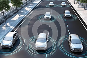 Concept of an autonomous car sensor system for the safety of driverless mode car control. Adaptive cruise control in the future