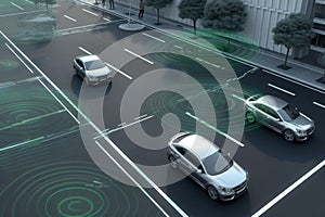 Concept of an autonomous car sensor system for the safety of driverless mode car control. Adaptive cruise control in the future