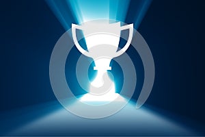 Concept of award with backlighted cup