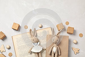 Concept of baby book, space for text