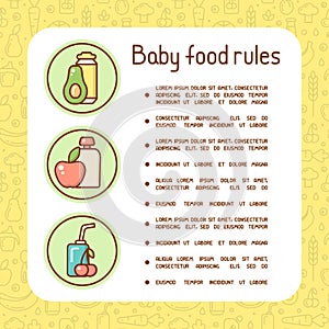 Concept of baby food rules