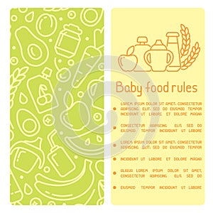 Concept of baby food rules booklet