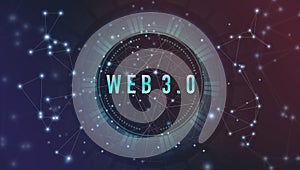 concept background The future world with Web 3.0 technology