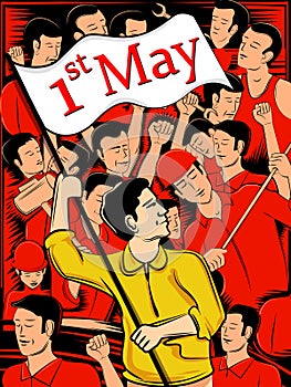 Concept background for Happy Labour Day on 1st May