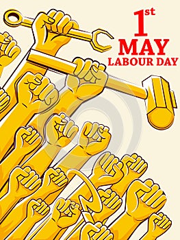 Concept background for Happy Labour Day on 1st May