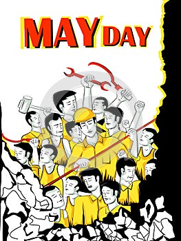 Concept background for Happy Labour Day on 1st May