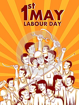 Concept background for Happy Labour Day on 1st May