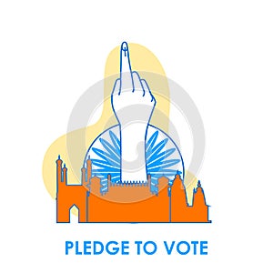 Concept background for Vote India for election democracy campaign banner