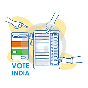 Concept background for Vote India for election democracy campaign banner