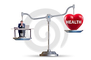 Concept of balance between work and health