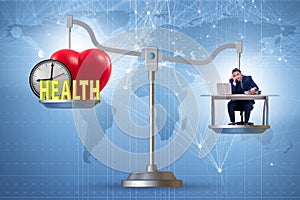 Concept of balance between work and health