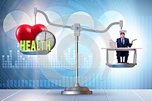 Concept of balance between work and health