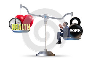 Concept of balance between work and health