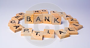 Concept of bank recapitalization on isolated background photo