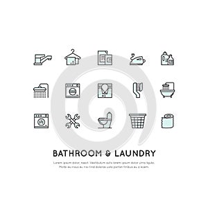 Concept of Bathroom and Laundry Items