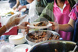 Concept of begging food : Share Food Helping Homeless People in Society on Earth: The Concept of Hunger Hunger