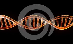 Concept of biochemistry with dna molecule isolated in white background, 3d rendering photo