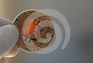 Concept of the bitcoin block reward halving event