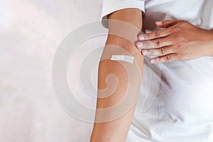 hand shows arm with injection marks