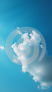 A bluecolored cloud floats serenely overhead photo