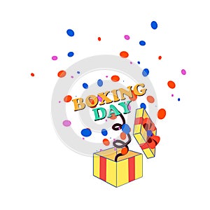 Concept for Boxing Day on isolated background, vector