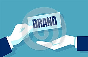 Concept of brand building vector illustration