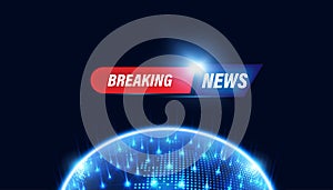 Concept Breaking News Template Background World