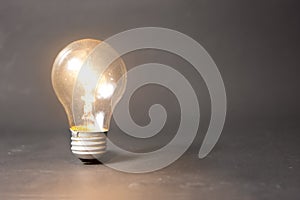 Concept of bright idea with light bulb