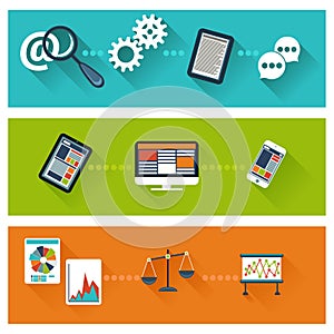 Concept for business development, web analytics