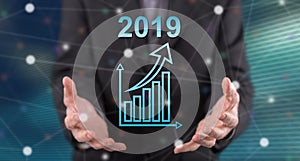 Concept of business growth in 2019