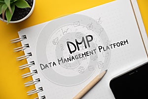 Concept business marketing acronym DMP or Data Management Platform