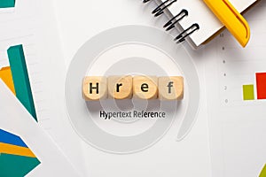 Concept business marketing acronym Href or Hypertext Reference